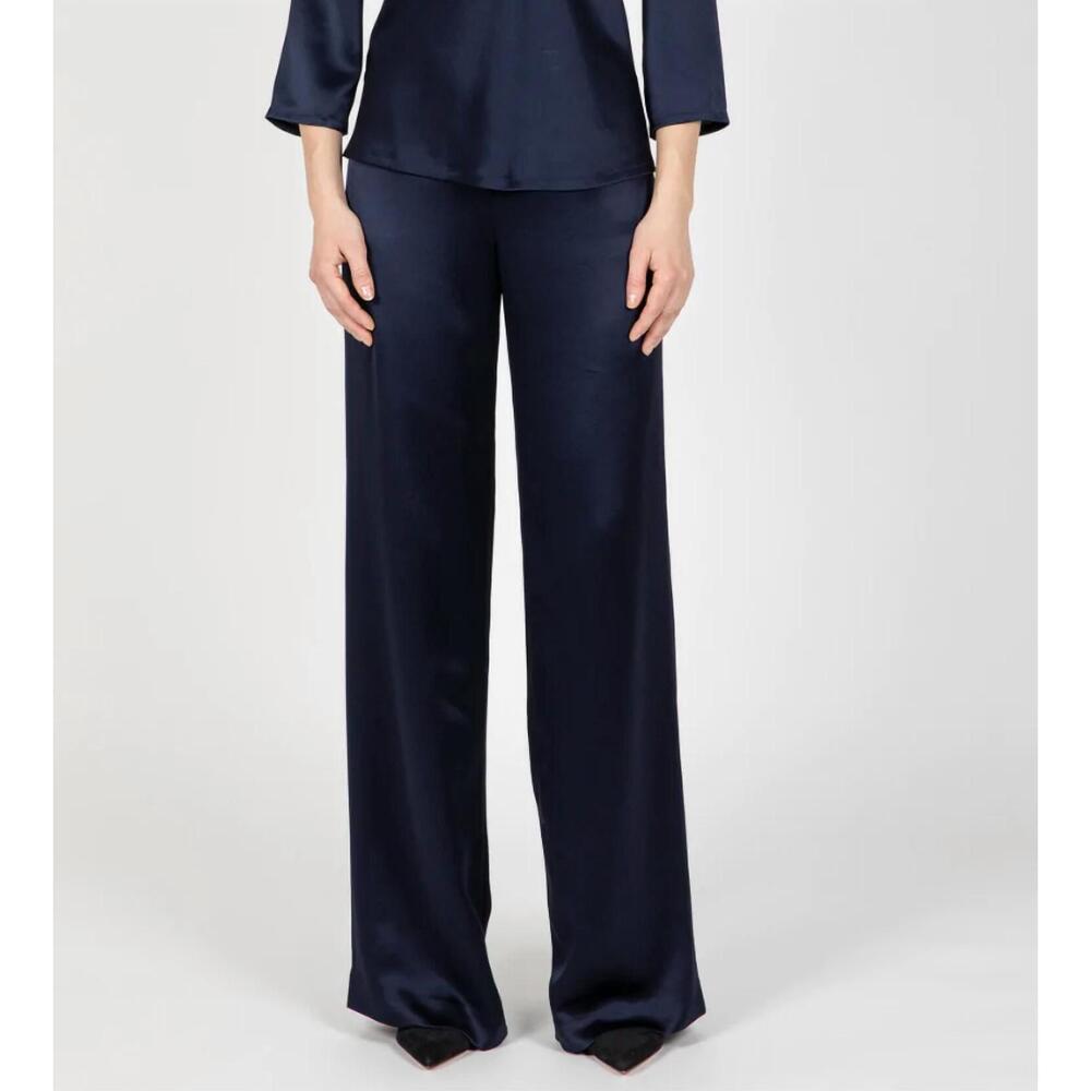 NEW HILTON HOLLIS hammered satin pant in midnight